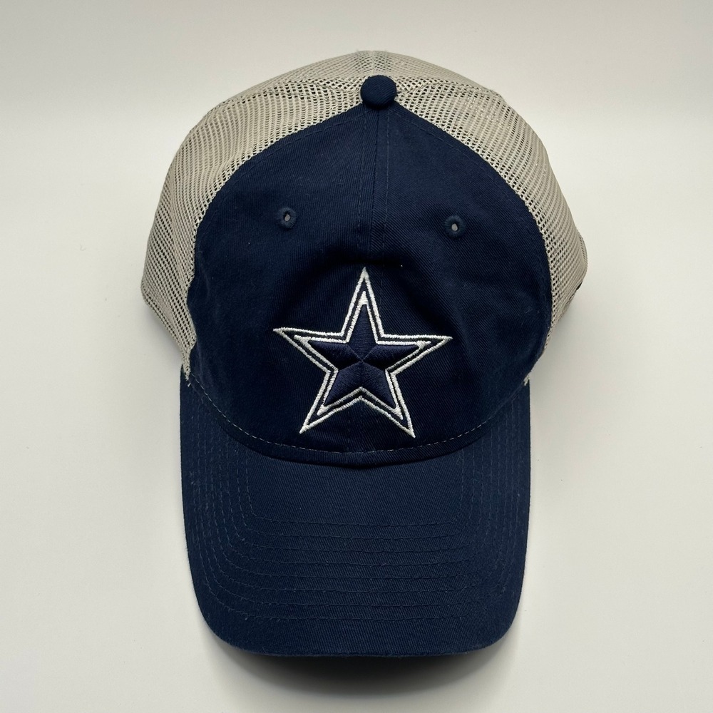New Era Dallas Cowboys Trucker Hat Mens OSFM Navy Blue 9TWENTY NFL Mesh Cap